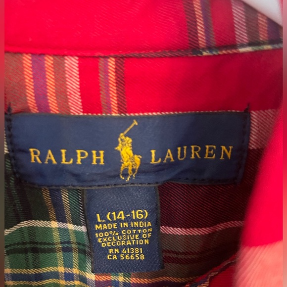 - Ralph Lauren flannel shirt. - Picture 2 of 8
